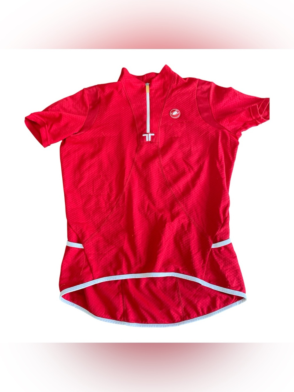 Red Castelli Short Sleeve Cycling Jersey